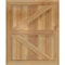 Ekena Millwork Framed Board-n-Batten Shutters w/Z-Bar, Rough Sawn Western Red Cedar, 21 1/2W x 26H, PR RBF06Z21X026RWR - alternate 5
